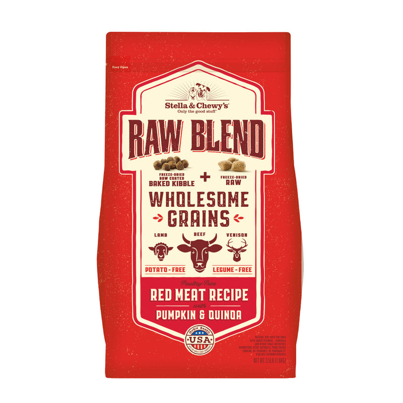 Stella & Chewy's Baked Kibble for Dogs - Raw Blend Wholesome Grains Red Meat Recipe - 3.5 lb.