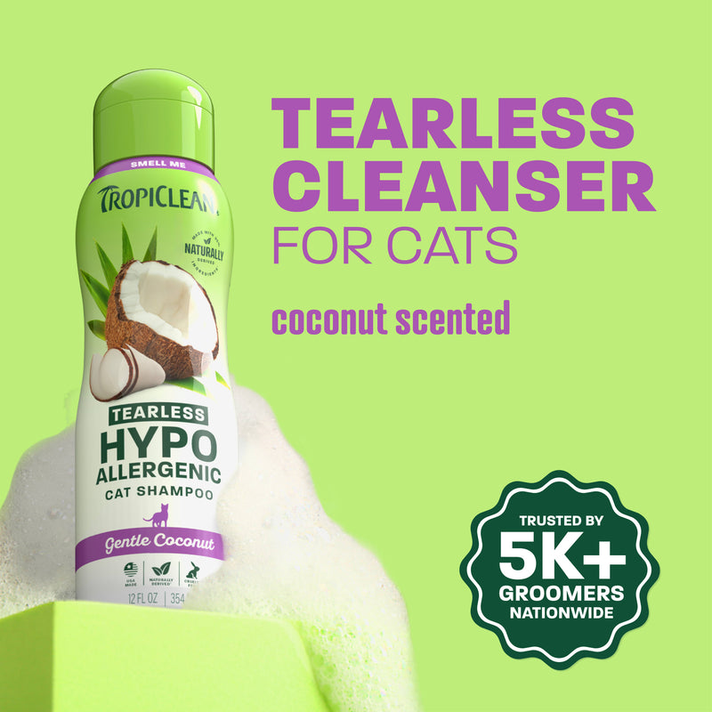 TropiClean Hypoallergenic Cat Shampoo, 12oz