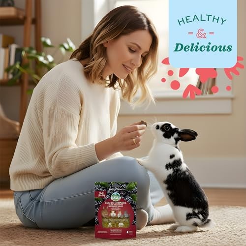 Oxbow Simple Rewards Blackberry & Basil Baked Treats for Rabbits, Guinea Pigs, Chinchillas, and other Small Herbivores.