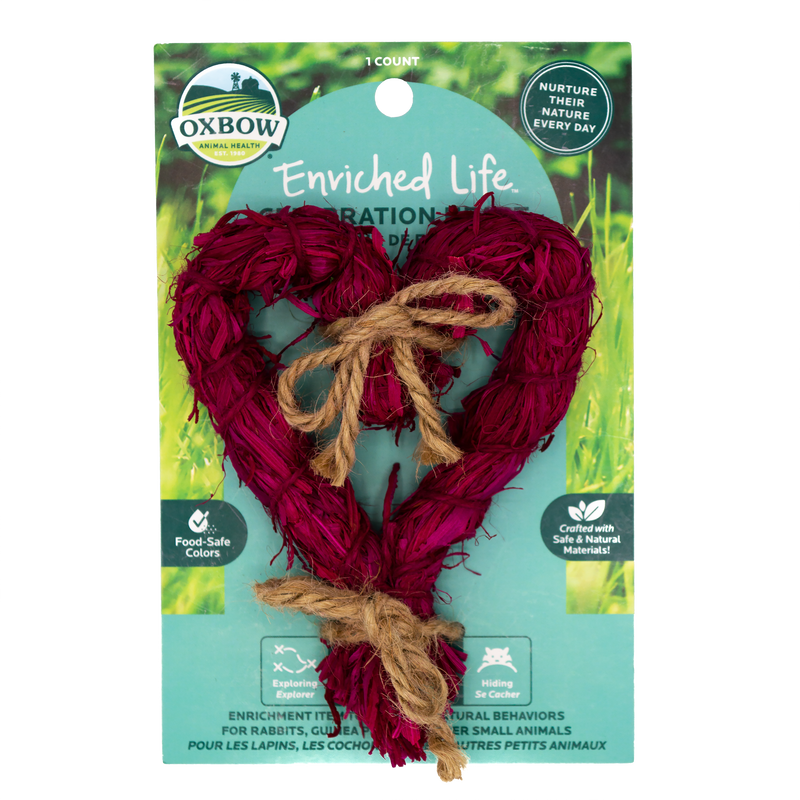 Oxbow Enriched Life - Celebration Heart for Rabbits, Guinea Pigs, Chinchillas, and other Small Herbivores.