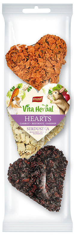 A&E Vita Herbal Hearts Vegetable & Fruit Mix 3-Pack for Small Animals