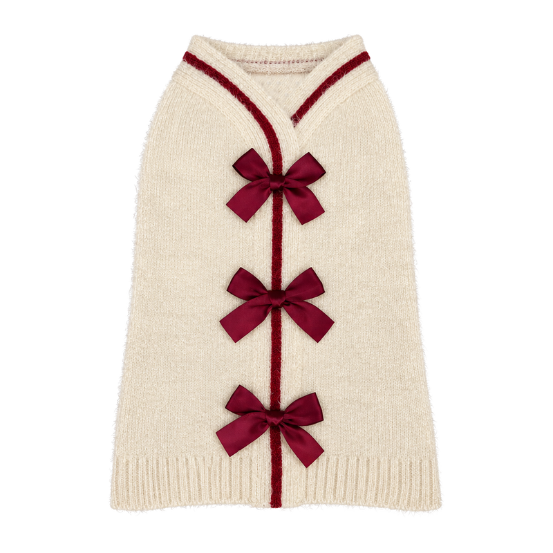 BOW CARDIGAN SWEATER