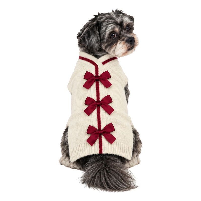 BOW CARDIGAN SWEATER