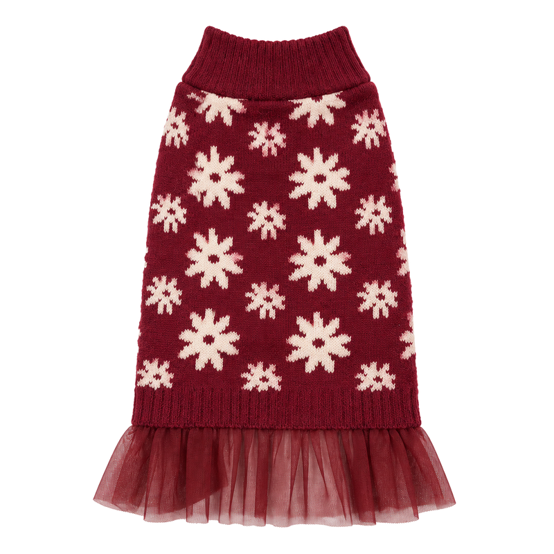 FLORAL SWEATER DRESS
