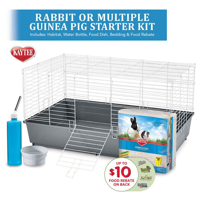 Kaytee My First Home Rabbit or Multiple Guinea Pig Starter Kit 42” x 18” x 20”