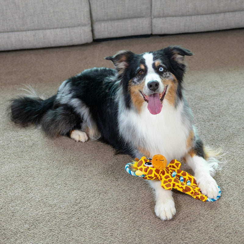 Outward Hound Dog Toy Ropiez Giraffe Ylw LG