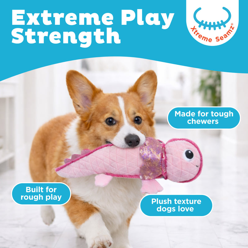 Outward Hound Dog Toy Xtreme Seamz Axolotl Pnk MD