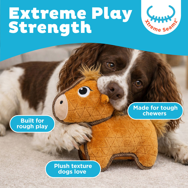 Outward Hound Dog Toy Xtreme Seamz Hghlnd Cow Brn MD