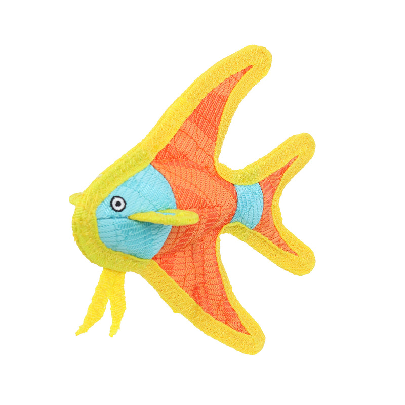 Tuffy® - DuraForce® Jr Angel Fish Ultra Durable Plush Dog Toy, Multiple Layers & Reinforced Seams