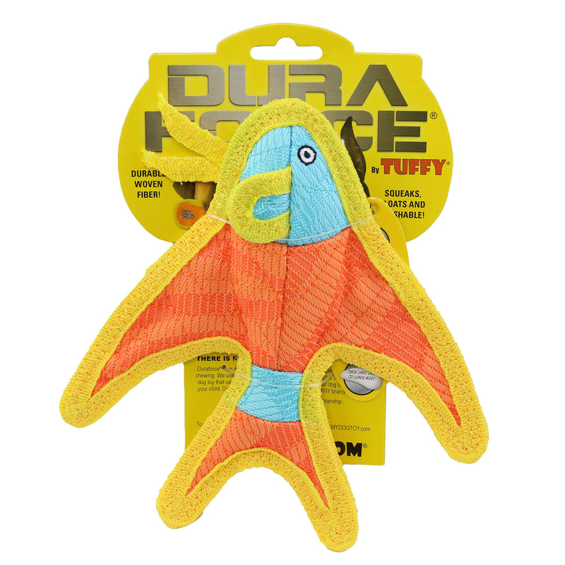 Tuffy® - DuraForce® Jr Angel Fish Ultra Durable Plush Dog Toy, Multiple Layers & Reinforced Seams