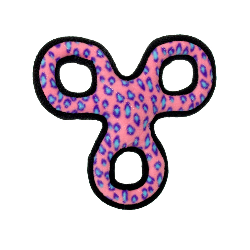 Tuffy® Jr 3WayTug Ultra Durable Plush Dog Toy, Multiple Layers & Reinforced Seams - Pink & Blue