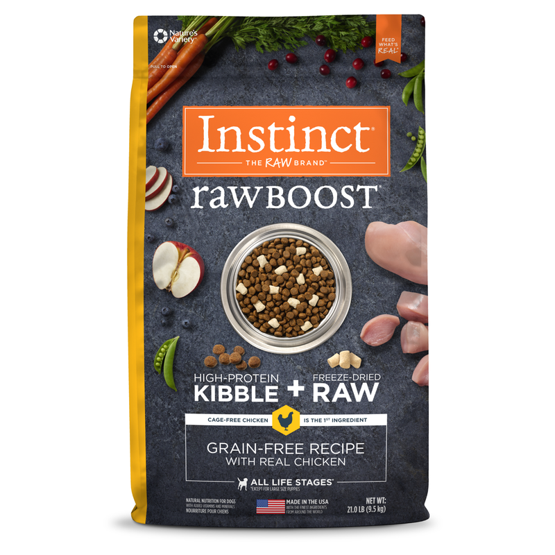 Instinct Raw Boost Chicken Dry Dog Food, 21 lb. Bag
