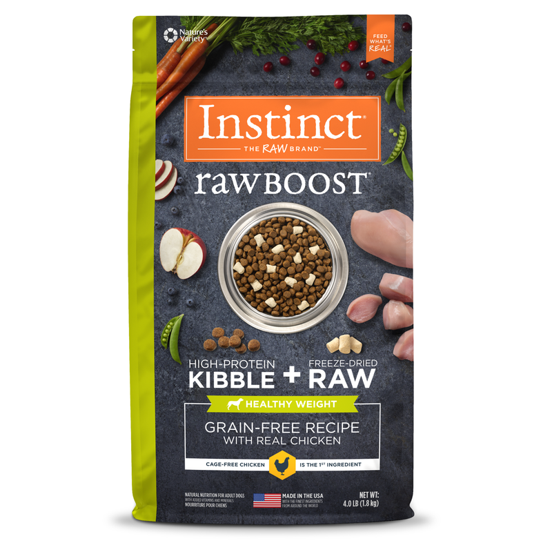 Instinct Raw Boost Healthy Weight Chicken Dry Dog Food, 4 lb. Bag