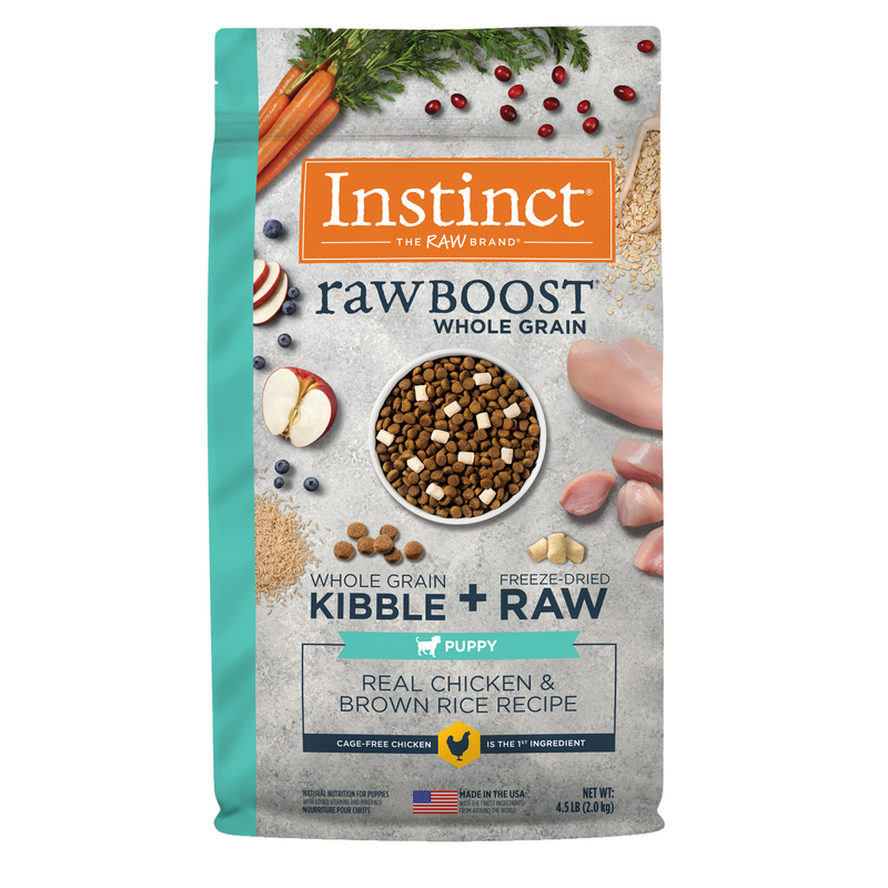 Instinct Raw Boost Puppy Whole Grain Chicken & Brown Rice Dry Dog Food, 4.5 lb. Bag