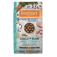bulk buy natural instincts dog food Instinct Raw Boost Whole Grain Real Chicken & Brown Rice Puppy Dry Dog Food, 4.5-lb