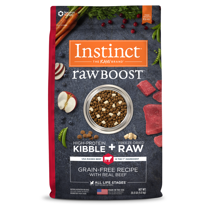 Instinct Raw Boost Beef Dry Dog Food, 20 lb. Bag