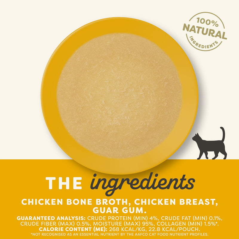 Applaws Chicken Bone Broth with Chicken Breast Cat Food Topper 3oz Spout Pouch