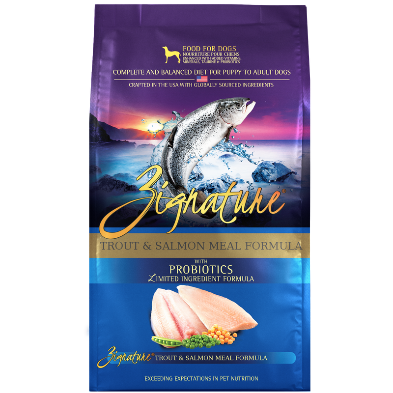 Zignature Trout & Salmon Formula Dry Dog Food, 4lb