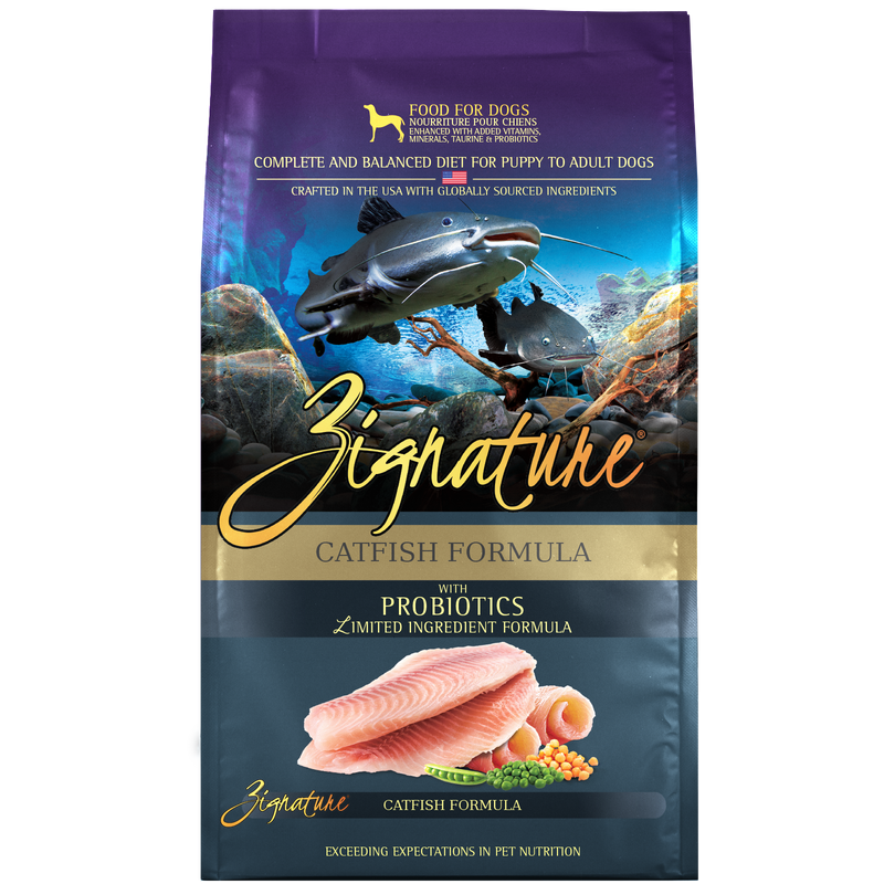Zignature Catfish Formula Dry Dog Food, 4lb