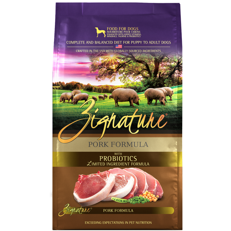 Zignature Pork Formula Dry Dog Food, 4lb
