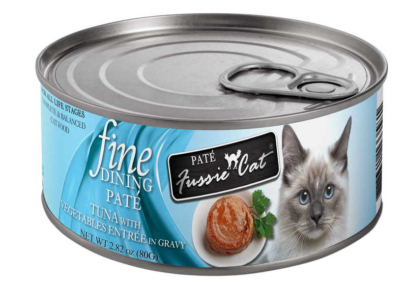 Fussie Cat Fine Dining Pate Tuna with Vegetables Entrée Wet Cat Food, 2.82oz