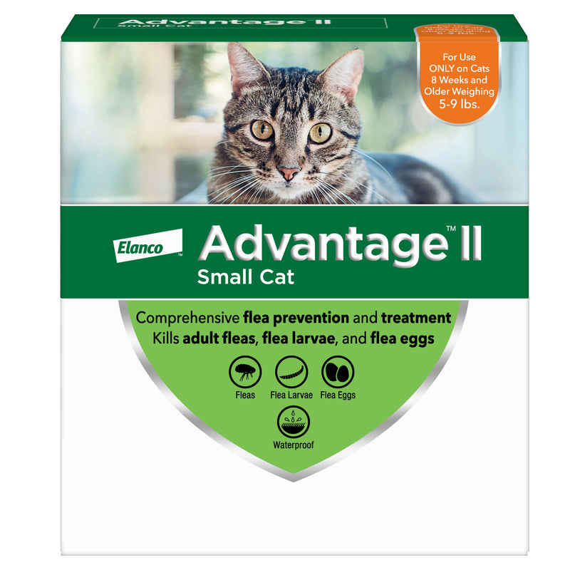 Advantage II Small Cat Vet-Recommended Flea Treatment & Prevention | Cats 5-9 lbs.