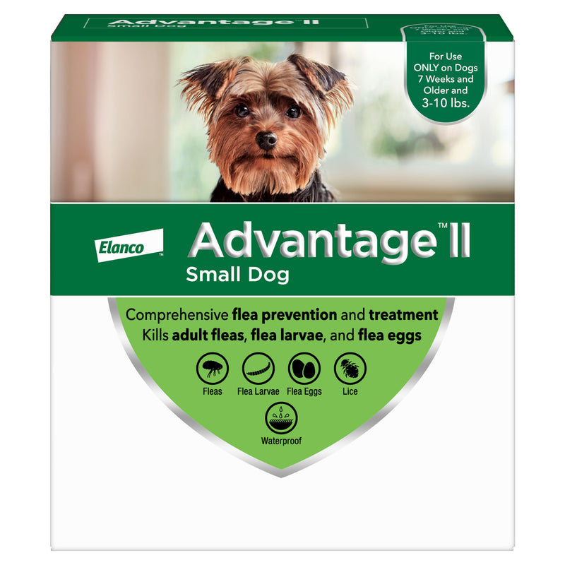 Advantage II Small Dog Vet-Recommended Flea Treatment & Prevention | Dogs 3-10 lbs.