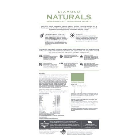 Diamond Naturals Large Breed Lamb Meal & Rice Formula Adult Dry Dog Food