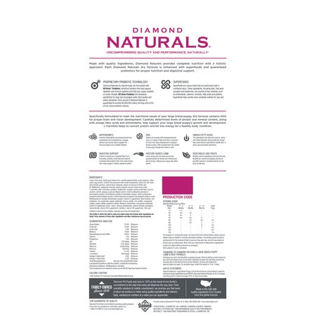 Diamond Naturals Large Breed Lamb & Rice Formula Puppy Dry Food