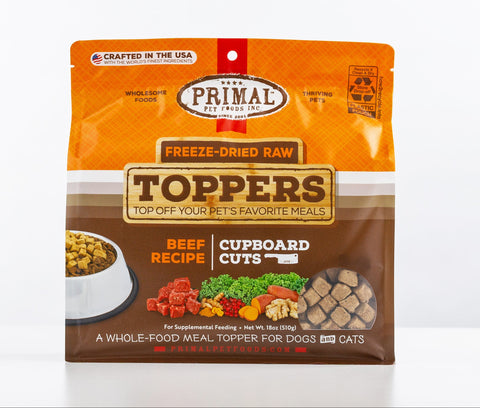 Primal 18oz Beef Cupboard Cuts Topper for Dogs & Cats