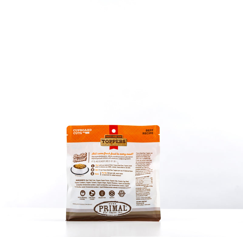 Primal 3.5oz Beef Cupboard Cuts Topper for Dogs & Cats
