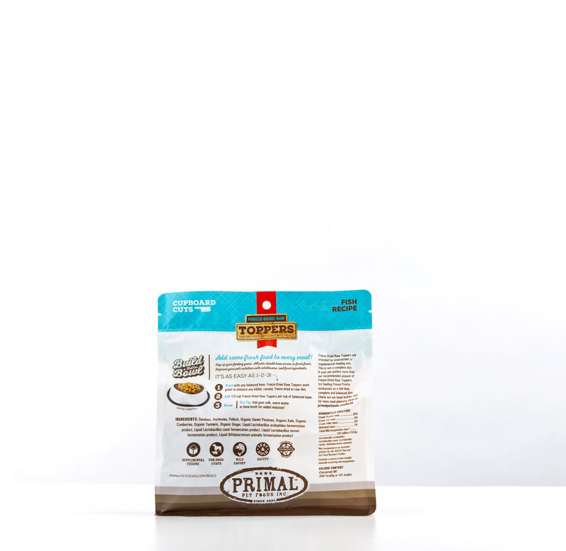 Primal 3.5oz Fish Cupboard Cuts Topper for Dogs & Cats