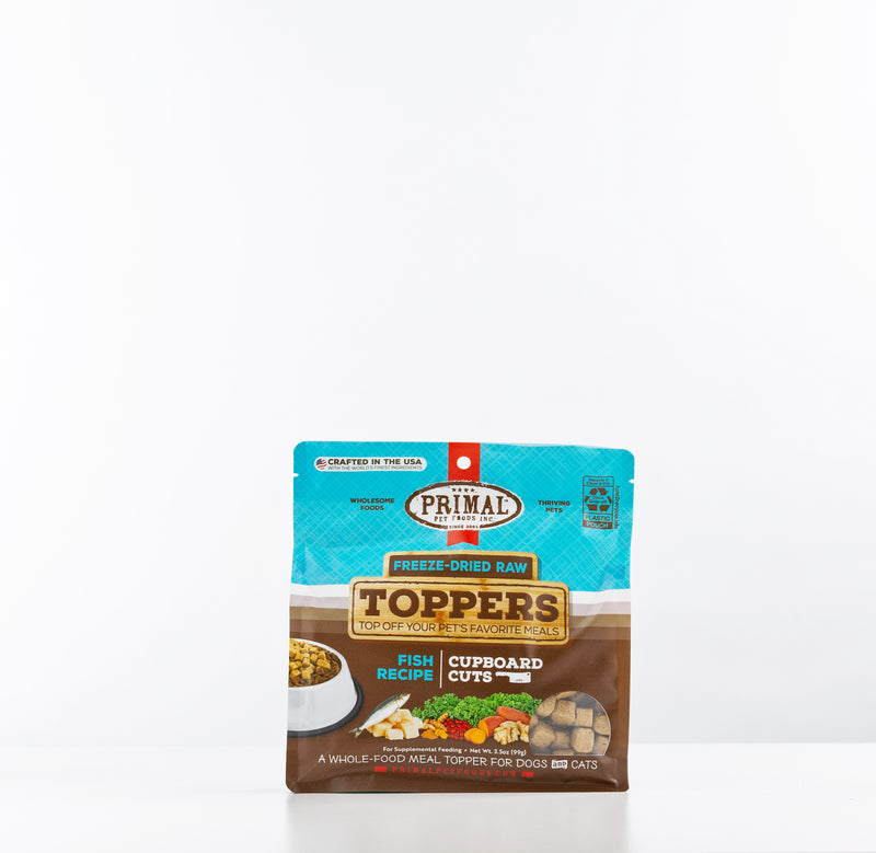 Primal 3.5oz Fish Cupboard Cuts Topper for Dogs & Cats