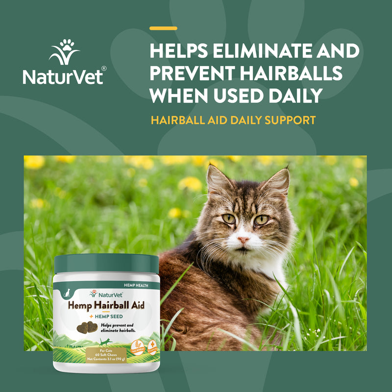 NaturVet Hemp Hairball Aid Cat Soft Chew