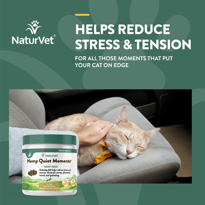 NaturVet Hemp Quiet Moments Soft Chews for Cats