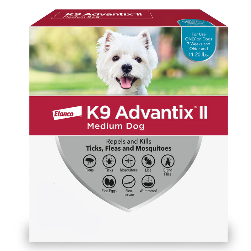 K9 Advantix II Medium Dog Vet-Recommended Flea, Tick & Mosquito Treatment & Prevention | Dogs 11-20 lbs.