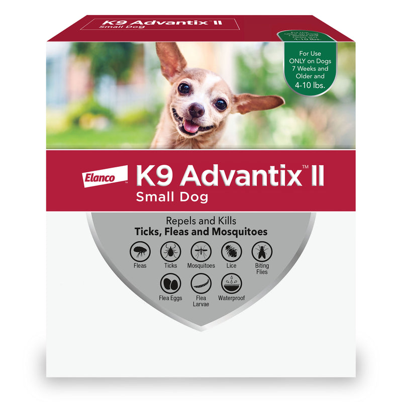 K9 Advantix II Small Dog Vet-Recommended Flea, Tick & Mosquito Treatment & Prevention | Dogs 4-10 lbs.