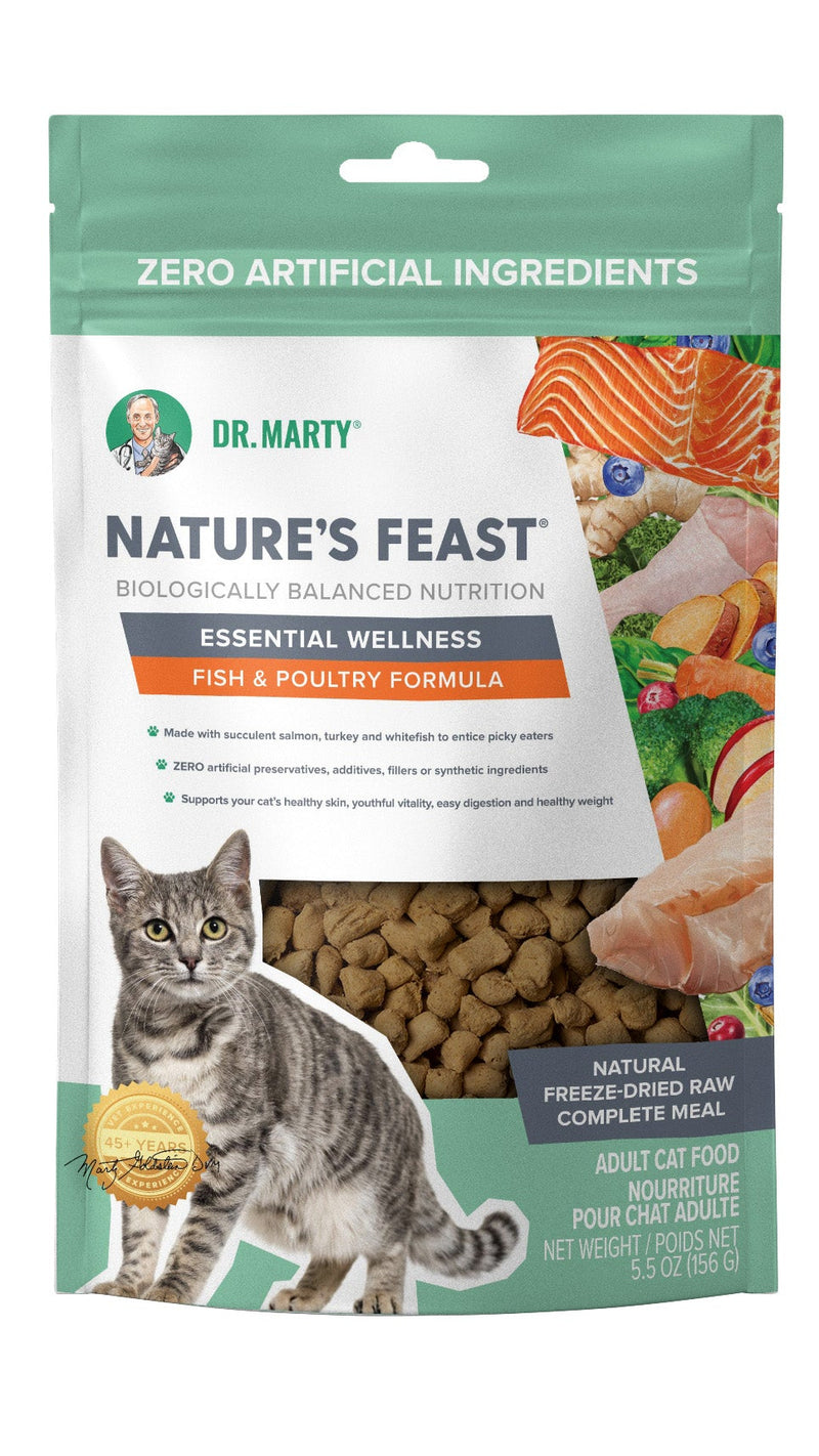 Dr. Marty Nature's Feast Essential Wellness Fish & Poultry Freeze-Dried Raw Cat Food