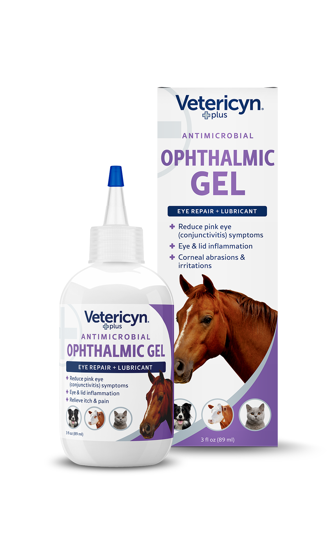 Vetericyn Plus Antimicrobial Ophthalmic Gel for Dogs Cats,
