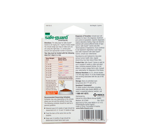 Safe-Guard Canine Dewormer 1 GM – Petsense