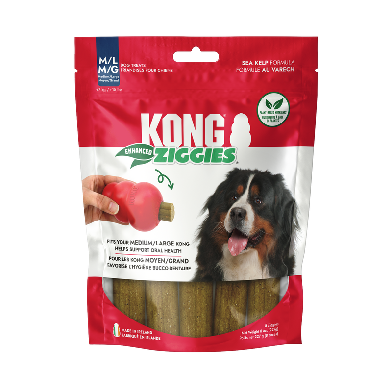 KONG Dog Ziggies Enhanced Md/Lg 8 oz