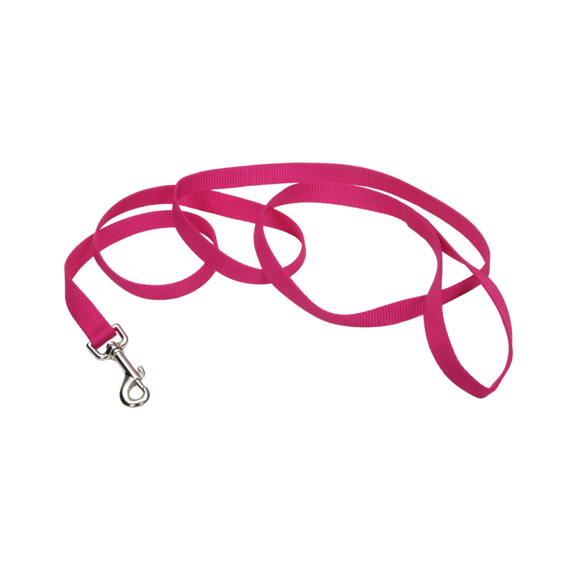 Coastal® Single-Ply Dog Leash, Pink 5/8" x 6'