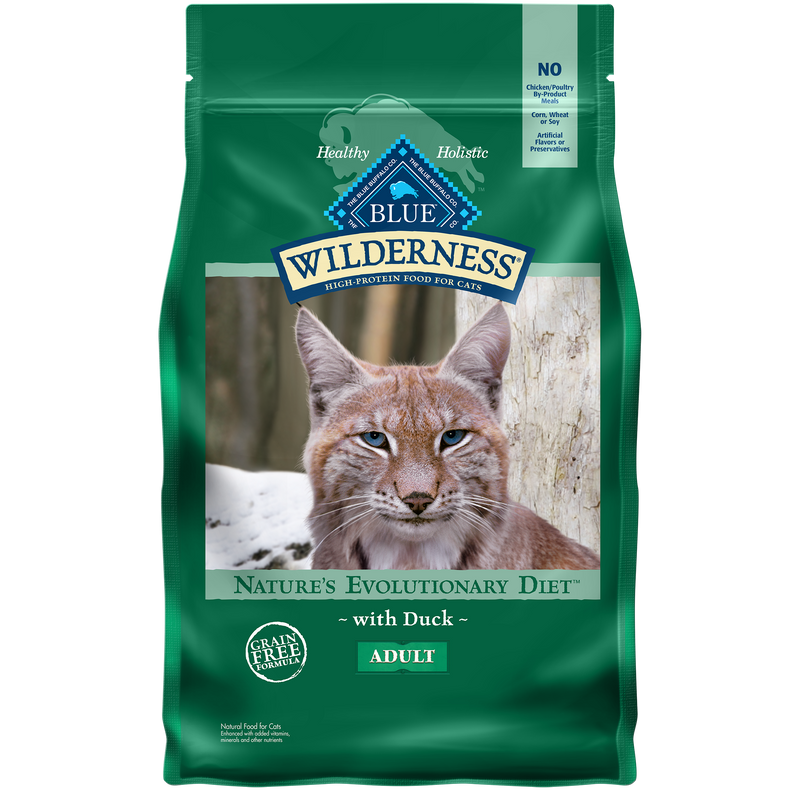 Blue Buffalo Wilderness High Protein, Natural Adult Dry Cat Food, Duck 5 lb.