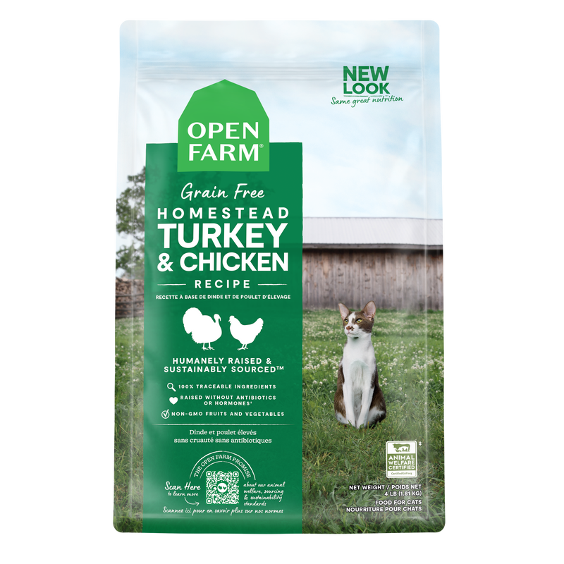 Open Farm Homestead Turkey & Chicken Grain-Free Cat Kibble