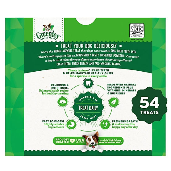 Greenies Dental Dog Treats for Regular Dogs 25-50 lb.