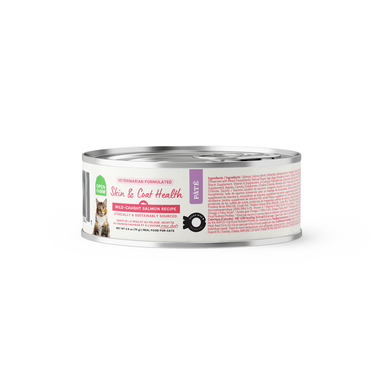 Open Farm Wild-Caught Salmon Skin & Coat Health Pâté Cat Wet