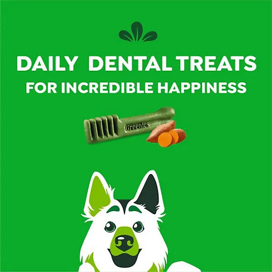Greenies Petite Natural Dog Dental Treats, Sweet Potato Flavor, 12 oz.