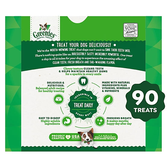 Greenies Original Petite Natural Dental Care Dog Treats, 54 oz., 90 ct.