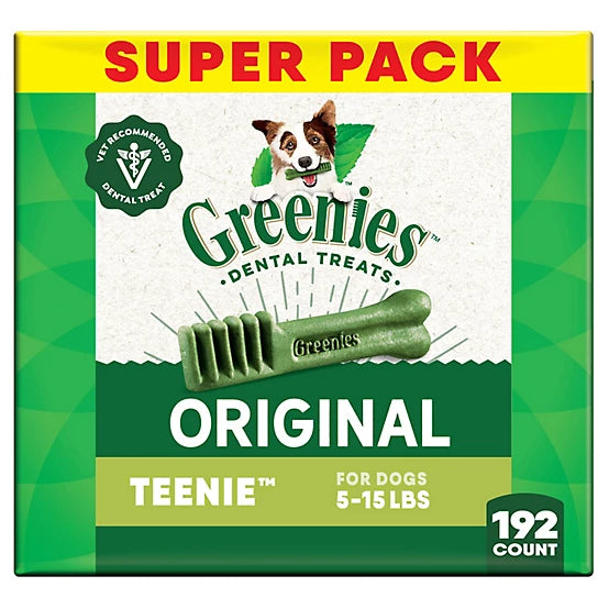 Greenies Original TEENIE Natural Dental Care Dog Treats, 54 oz., 192 ct.