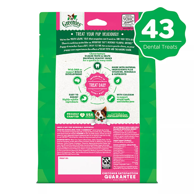 Greenies Puppy TEENIE Size Natural Dental Dog Treats, 12 oz.